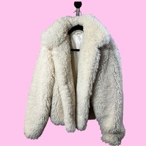 LC Lauren Conrad Plush Teddy Jacket